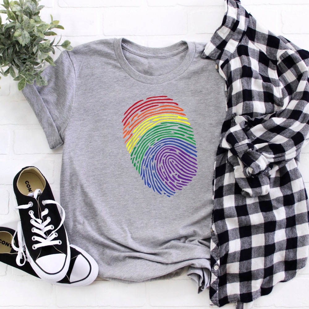 Fingerprint Shirt, Human Rights Shirt, LGBTQ Shirt, LGBTQ T-shirt, Pride Shirt